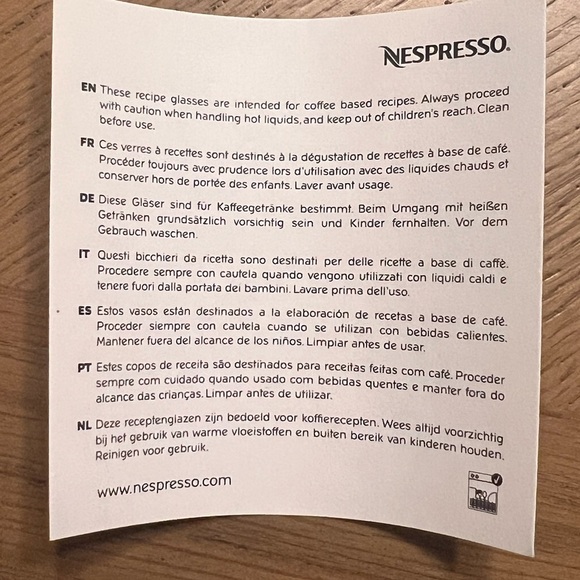 NEW IN BOX! Set of 2 Nespresso Large Barista Glasses - Picture 5 of 6